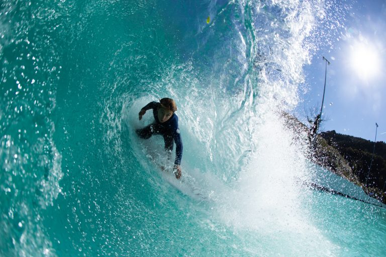 10 year old Hans Odriozola getting barreled