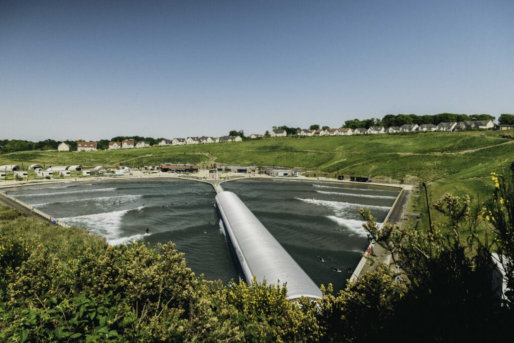 Wavegarden Scotland with waves pumping 