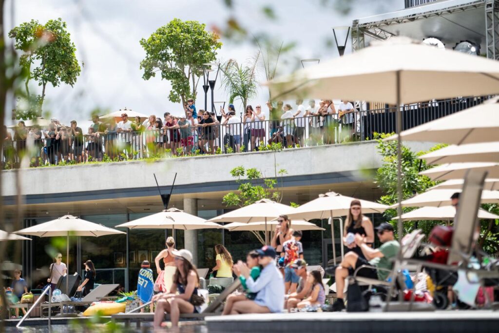 The crowd at Beyond the club